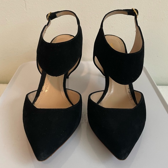 Nicholas Kirkwood Leda Suede Cutout Slingback Pump, Black 38 1/2 - Picture 10 of 13